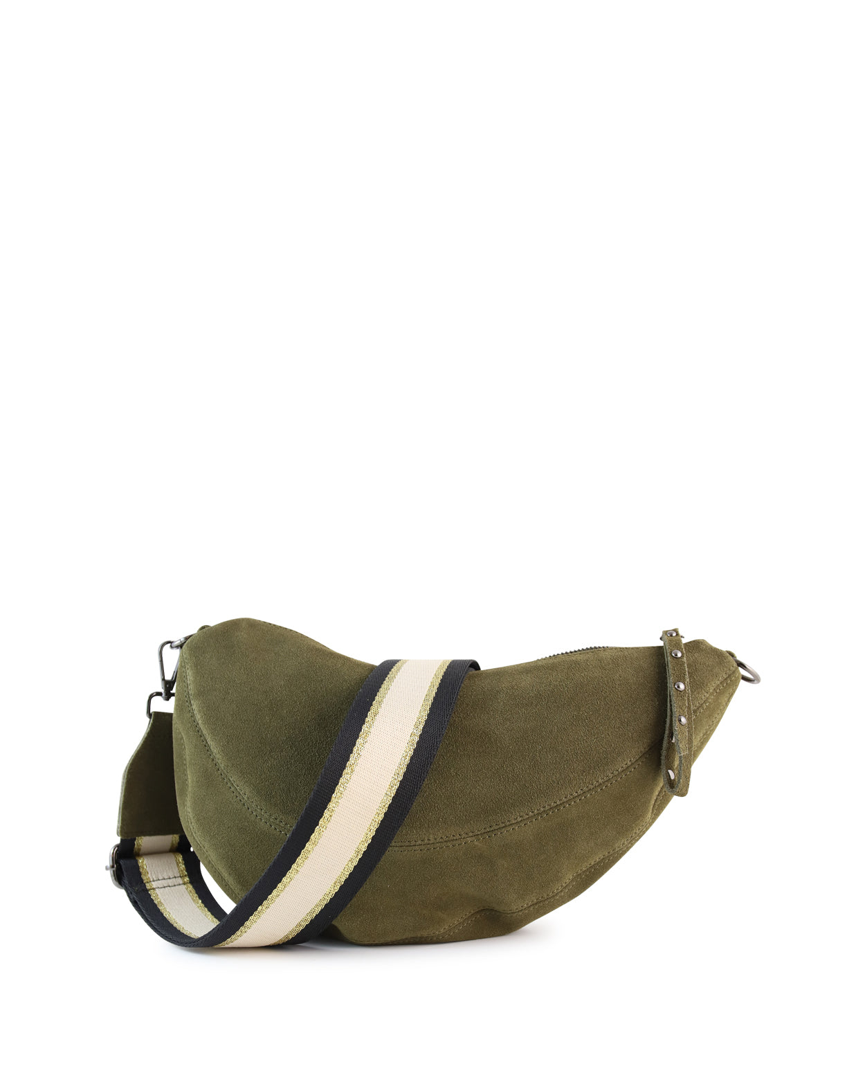 Suede Leather Bag  - Olive